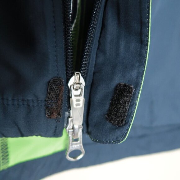 Vintage Y2K Nike MMIV Windbreaker Jacket Full Zip Navy Blue Green Women's Medium - Picture 12 of 14